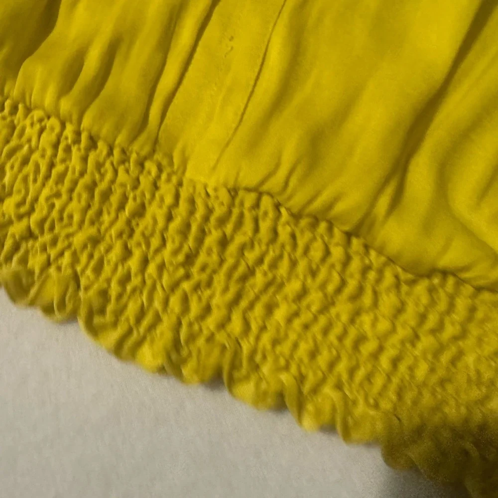 Philosophy Yellow Ruched Blouse